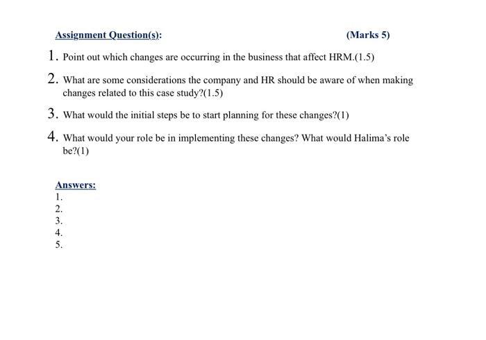 please make the answer short Assignment