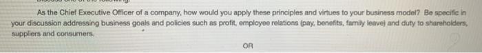 As the Chief Executive Officer of a company, how