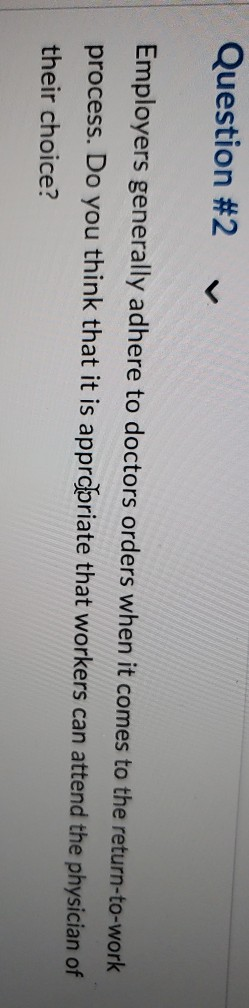workplace health and safety Question #2 Employers