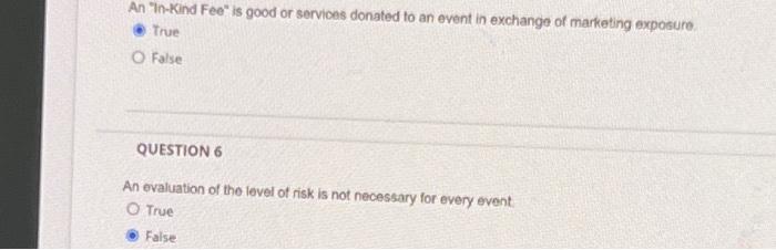 An In-Kind Fee is good or services donated to an