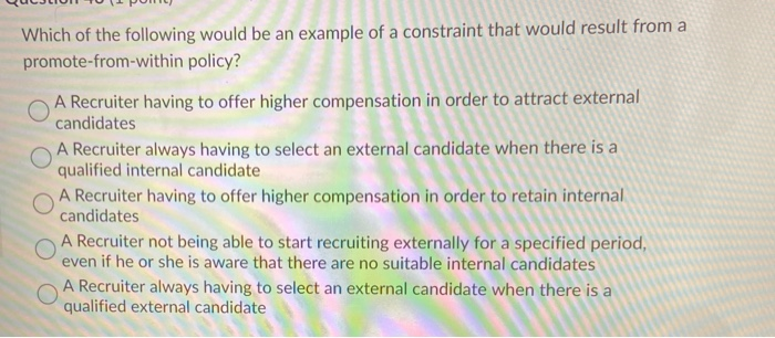 Which of the following would be an example of a