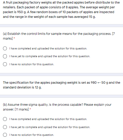 A fruit packaging factory weighs all the packed
