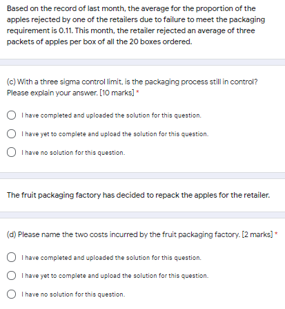 A fruit packaging factory weighs all the packed