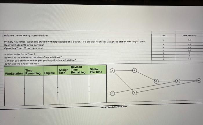 operating time : 90 min desired time : 60 min