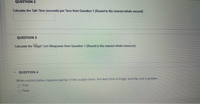 QUESTION 1 Imagine you receive an order to do 650