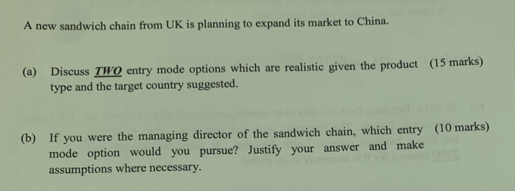 A new sandwich chain from UK is planning to