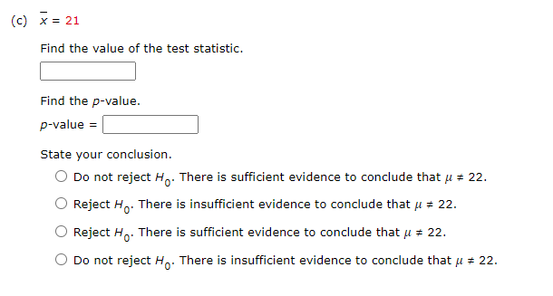Consider the following hypothesis test. Hoiul =
