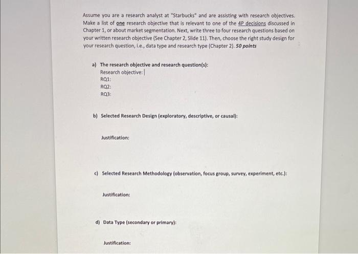 this question is for Marketing Research class