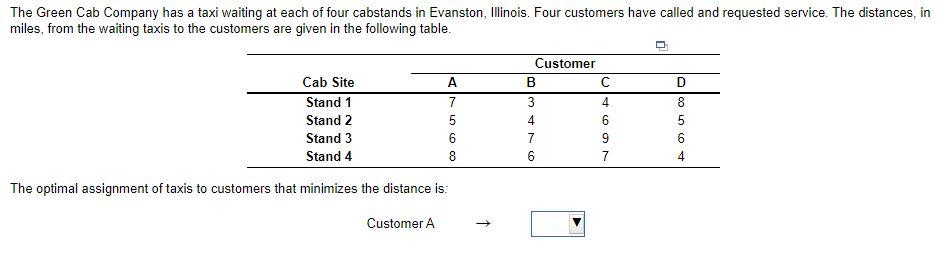 The Green Cab Company has a taxi waiting at each