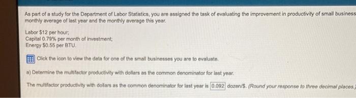 E Production (dozen) Labor (hours) Capital