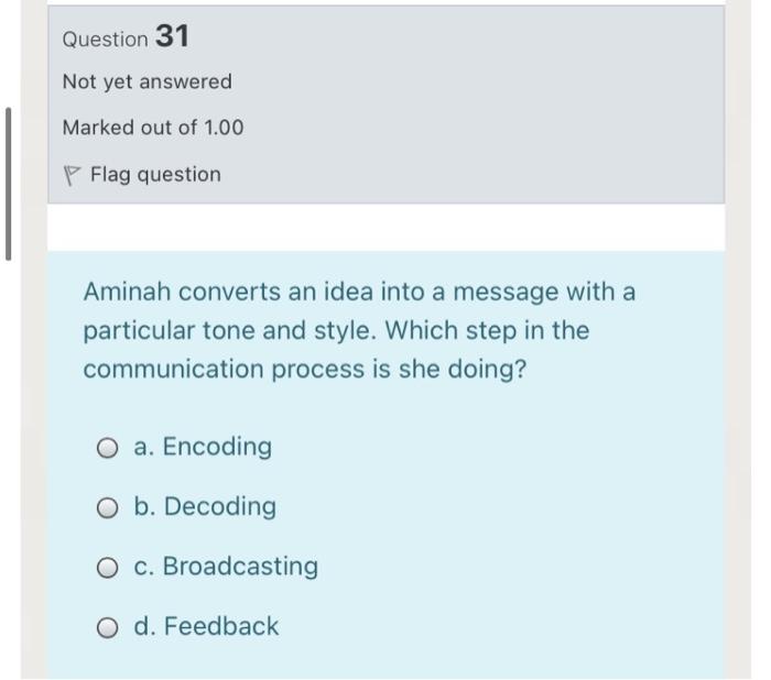 please fast Question 31 Not yet answered Marked