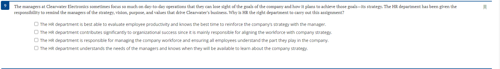 7 To better frame the HR strategic