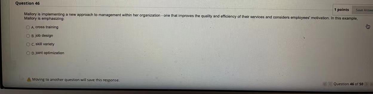 Question 46 1 points Save Answe Mallory is