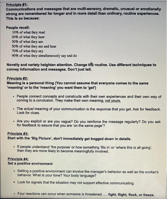 Briefly in your own words, for each one of the