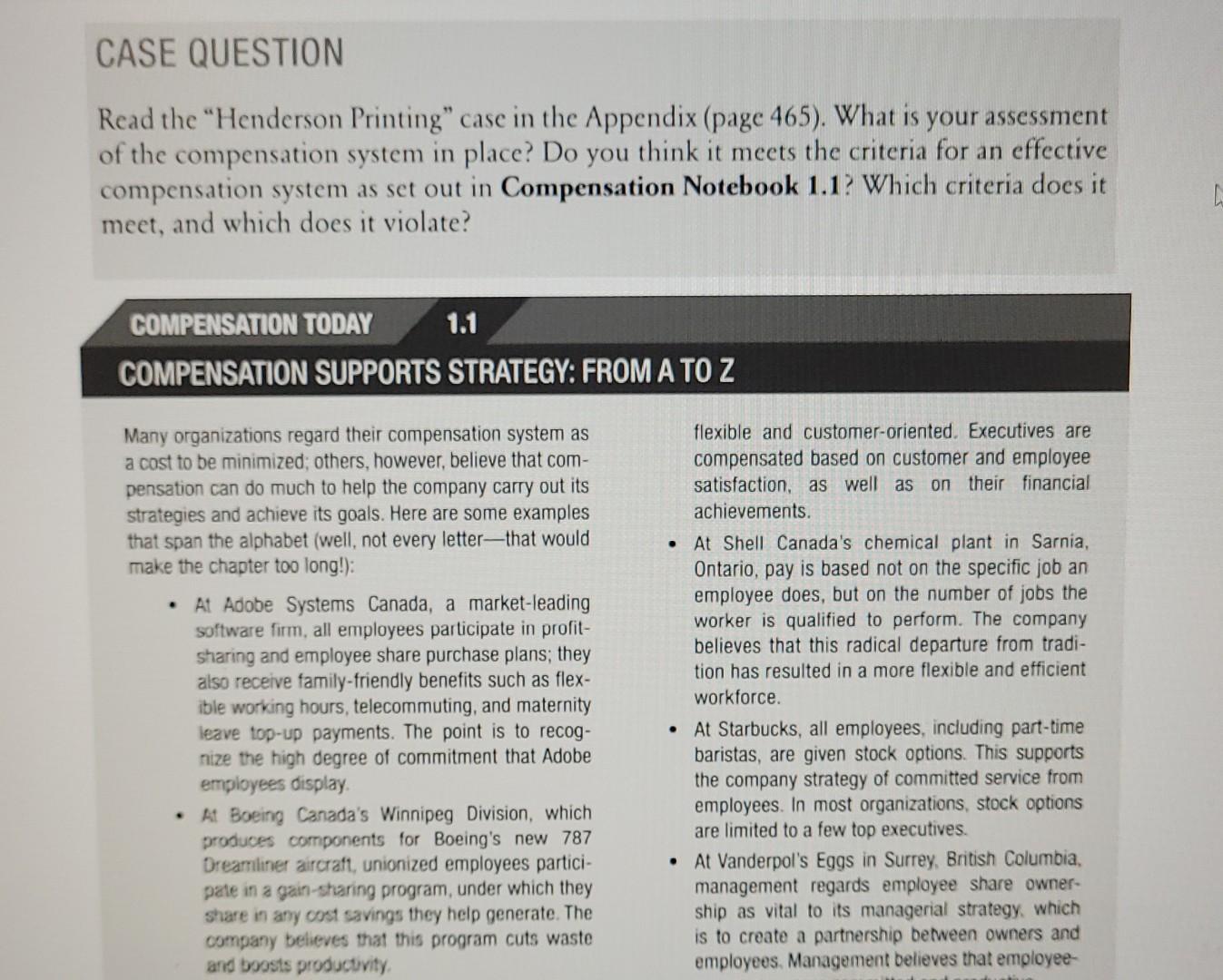 v Read the "Henderson Printing" case in the