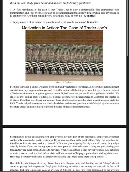 Read the case study given below and answer the