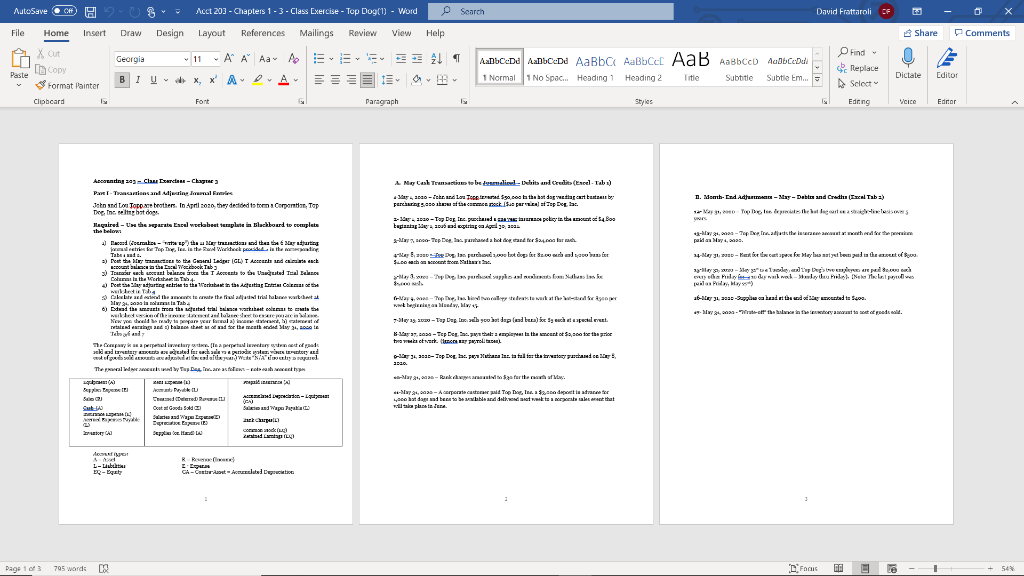 AutoSave CH H 2 Acct 203 - Chapter 1 - 3 - Class