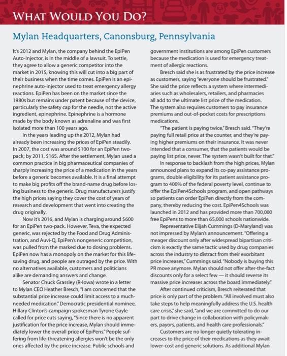 WHAT WOULD YOU DO ANALYSIS REPORT First reading.