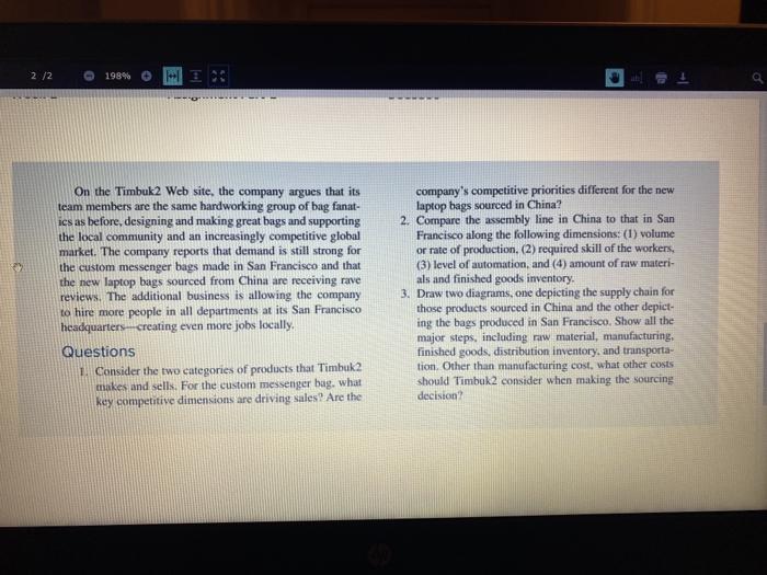 Course is Operation Management 1/2 > 198% OHI