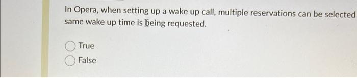 In Opera, when setting up a wake up call,