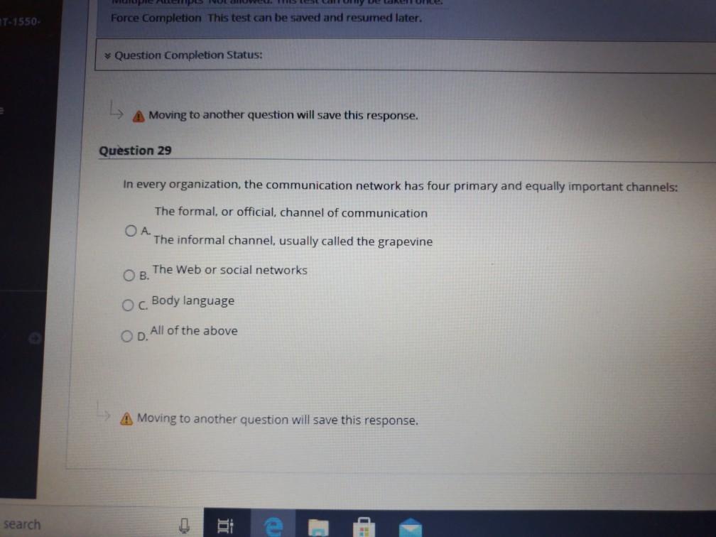 T-1550 Force Completion This test can be saved