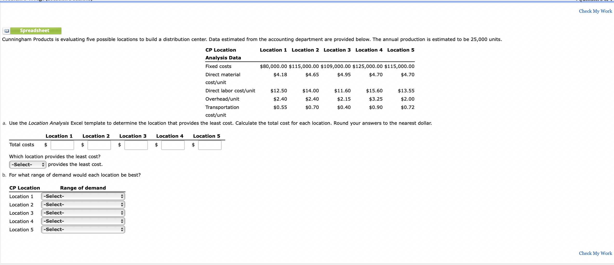 Check My Work Spreadsheet Cunningham Products is