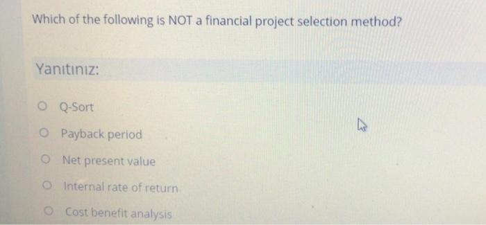 Which of the following is NOT a financial project