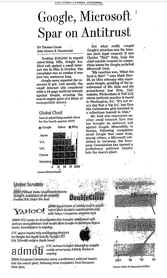 THIS WELU JINSI JUURNAL. Google, Microsoft Spar