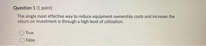 Question 1 (1 point) The single most effective