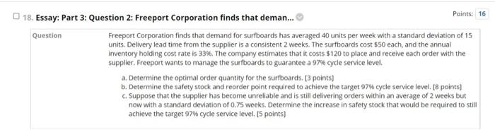 please provide excel formulas Points: 16 18.