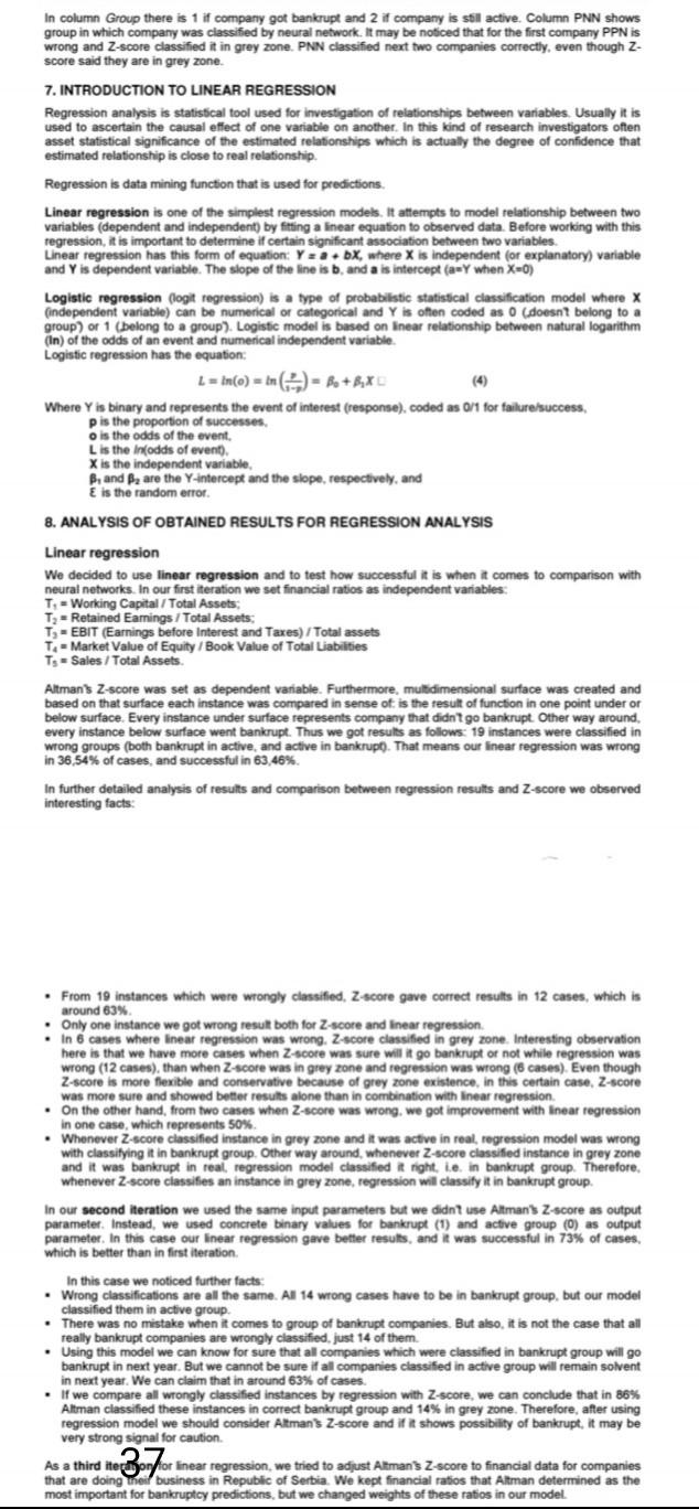 need only conclusions In column Group there is 1