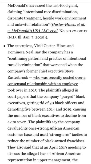 McDonald's have sued the fast-food giant,