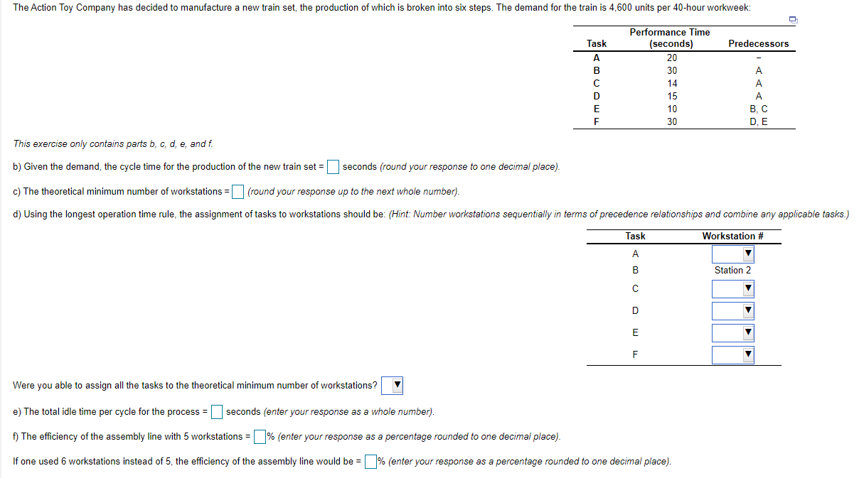 The Action Toy Company has decided to manufacture