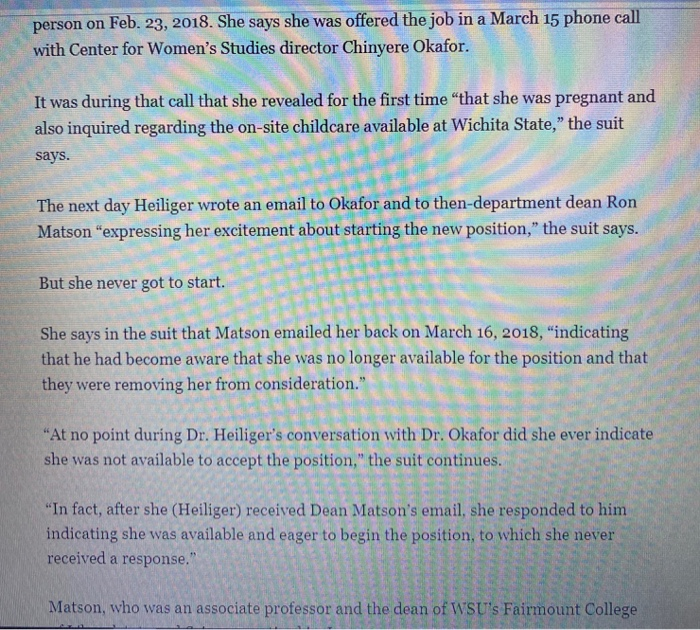 Professor candidate claims WSU retracted job