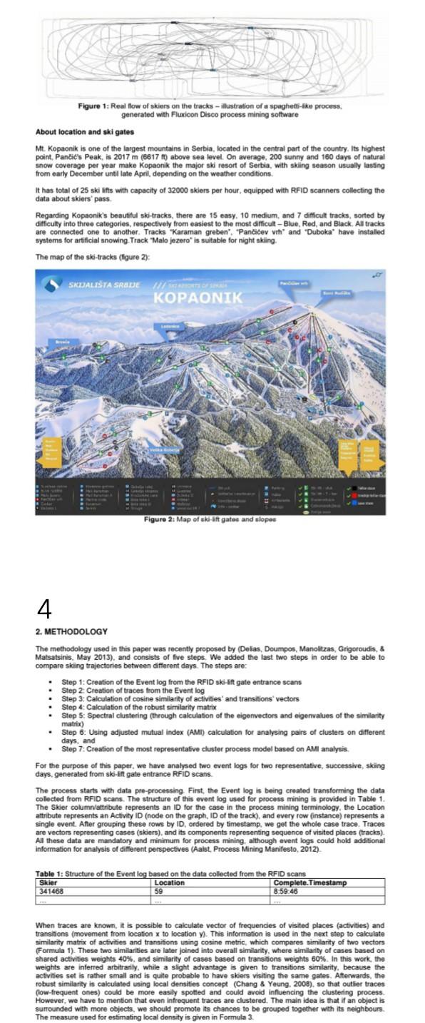 Figure 1: Real flow of skiers on the