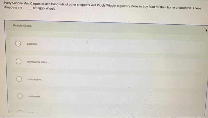 Every Sunday Mrs. Carpenter and hundreds of other