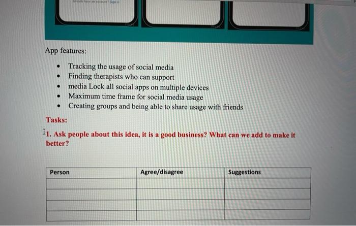 we created an app with there features above,