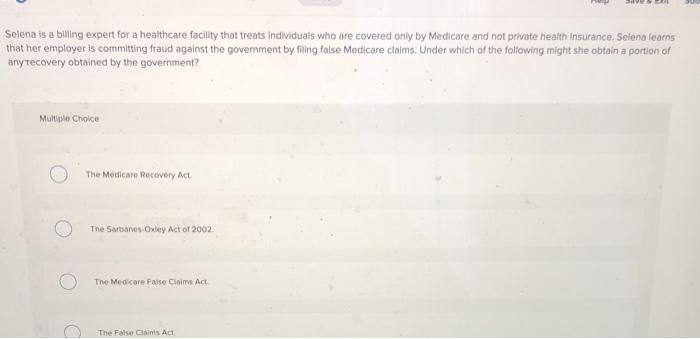 Selena is a billing expert for a healthcare