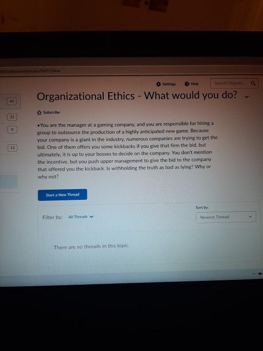 Settings Help Searth Dream a Organizational