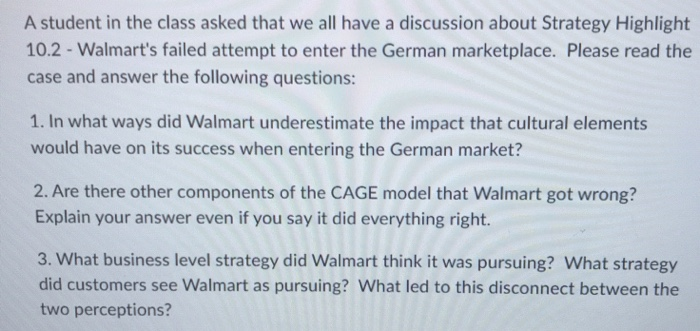 A student in the class asked that we all have a