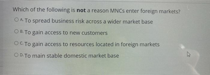 Which of the following modes of enter into a