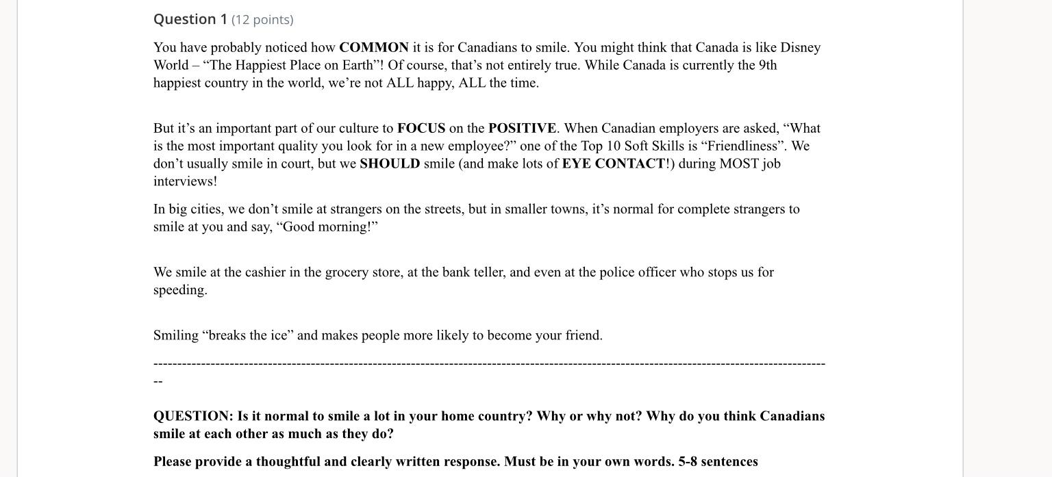 Question 1 (12 points) You have probably noticed