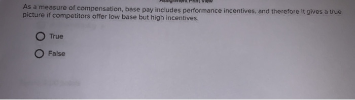 As a measure of compensation, base pay includes