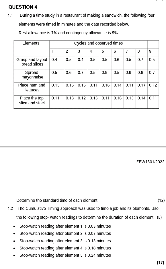 please answer accordingly QUESTION 4 4.1 During a