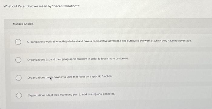 What did Peter Drucker mean by