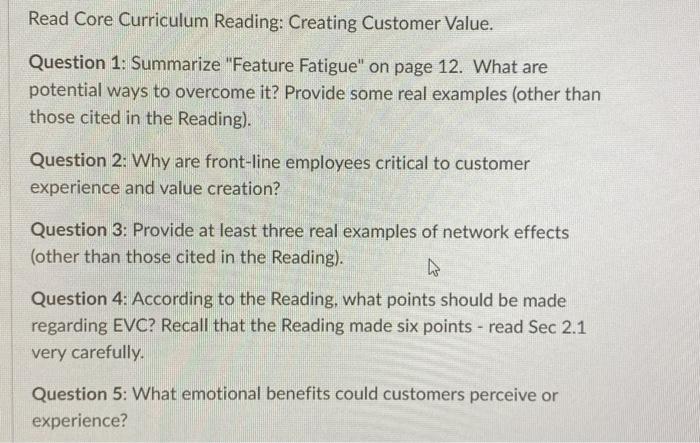 Read Core Curriculum Reading: Creating Customer