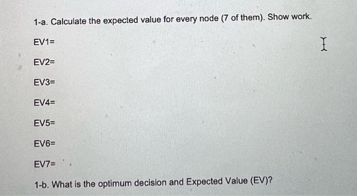 1-a. Calculate the expected value for every node