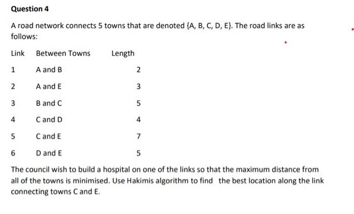 it is a question of Operations Research, use