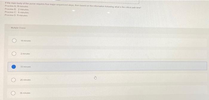 If the main body of the purse requires four major