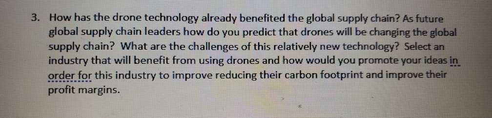 3. How has the drone technology already benefited